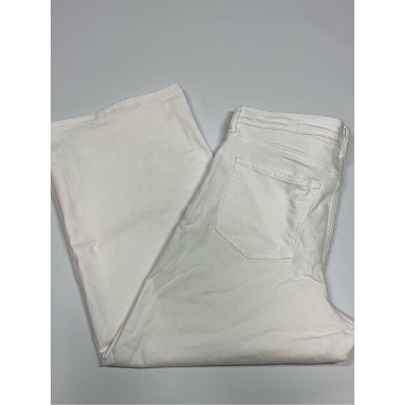 Banana Republic Women's 5 Pocket Mid-Rise Wide Leg Crop Jeans White Size 31/12 - Picture 3 of 8